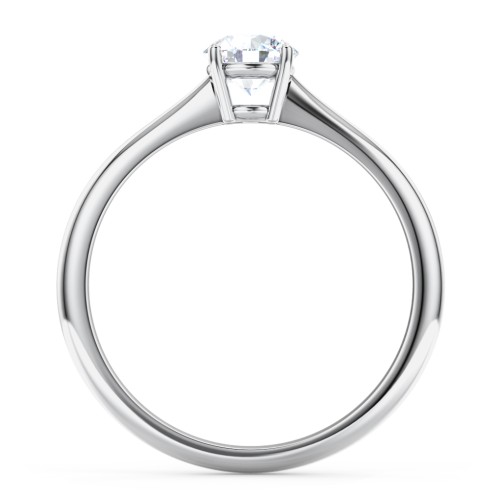 Classic Solitaire Engagement Ring – 14K White Gold