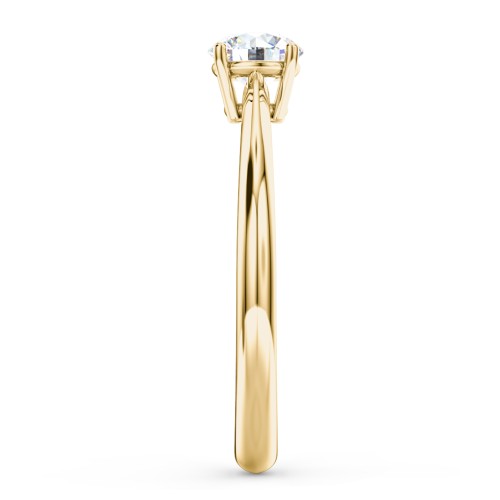 Classic Solitaire Engagement Ring – 10K Yellow Gold