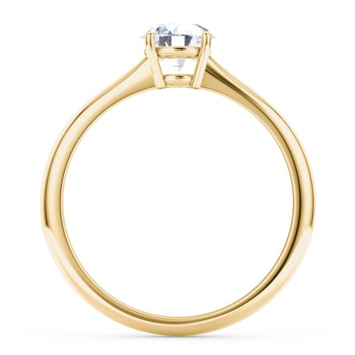 Classic Solitaire Engagement Ring – 10K Yellow Gold