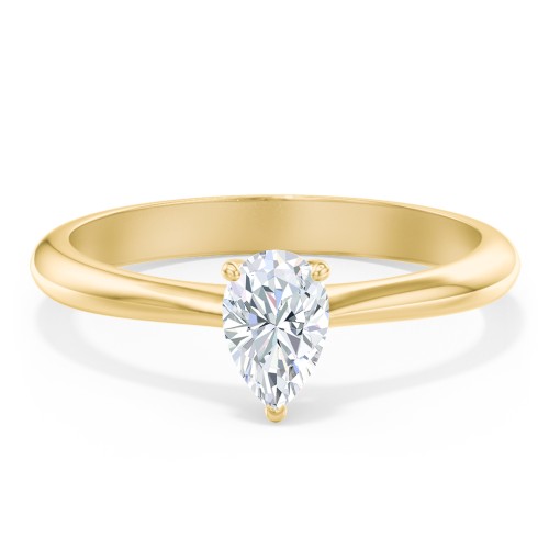 Classic Solitaire Engagement Ring – 10K Yellow Gold