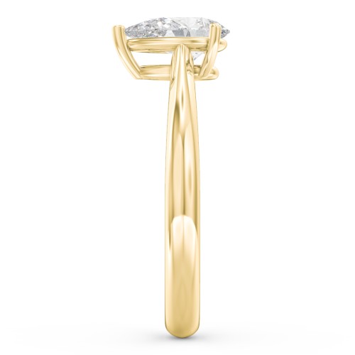 Classic Solitaire Engagement Ring – 10K Yellow Gold