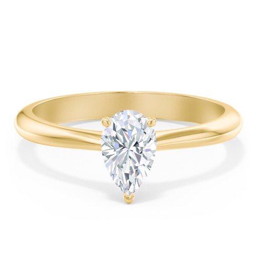 Classic Solitaire Engagement Ring – 10K Yellow Gold