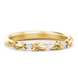 Vintage Filigree and Diamond Accent Band Ring