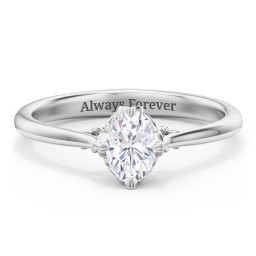 Solitaire Engagement Ring with Vintage Filigree Setting