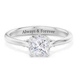 Solitaire Engagement Ring with Vintage Filigree Setting