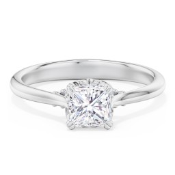 Solitaire Engagement Ring with Vintage Filigree Setting