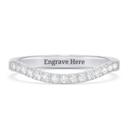 Micro Prong Half Eternity Curved Band