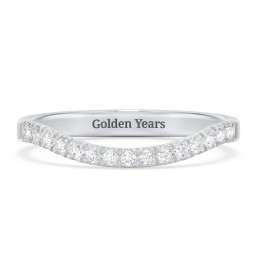 Micro Prong Half Eternity Curved Band