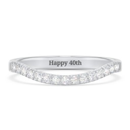 Micro Prong Half Eternity Curved Band