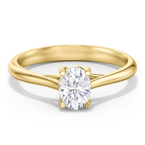 Classic Solitaire Engagement Ring – 10K Yellow Gold
