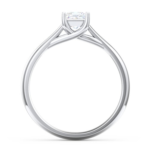 Classic Solitaire Engagement Ring – 14K White Gold