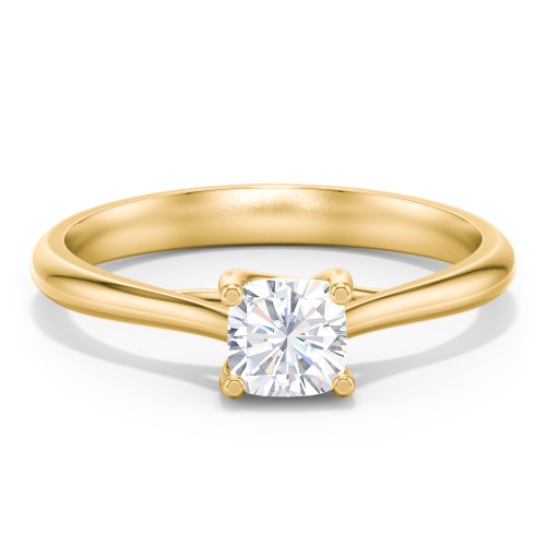 Classic Solitaire Engagement Ring – 10K Yellow Gold