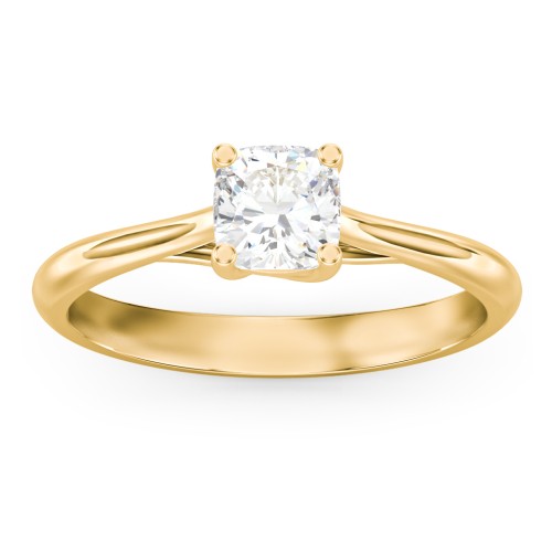 Classic Solitaire Engagement Ring – 10K Yellow Gold