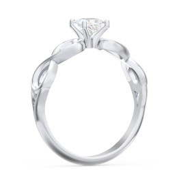 Diamond Solitaire Engagement Ring with Infinity Band