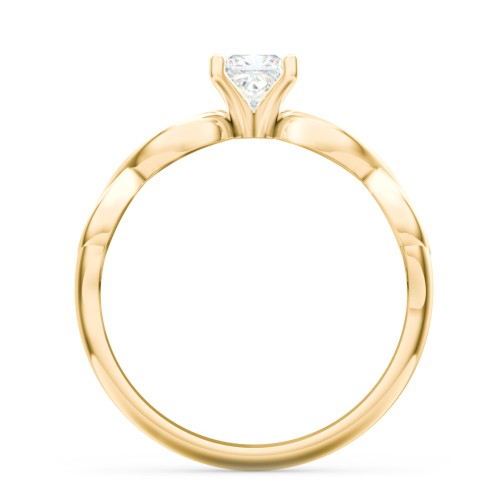 Diamond Solitaire Engagement Ring with Infinity Band
