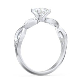 Diamond Solitaire Engagement Ring with Infinity Band