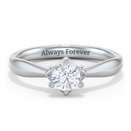 Classic Diamond Solitaire with 6 Prong Setting