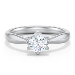 Classic Diamond Solitaire with 6 Prong Setting