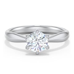 Classic Diamond Solitaire with 6 Prong Setting