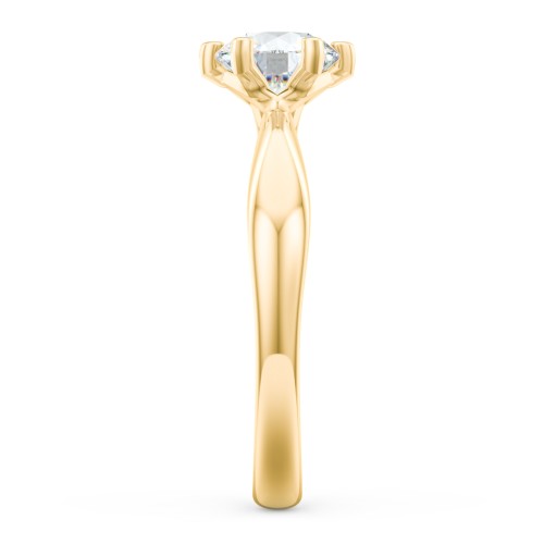 Classic Diamond Solitaire with 6 Prong Setting – 10K Yellow Gold