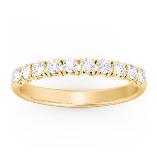 Classic Diamond Wedding Band – 10K Yellow Gold with Diamond