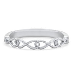 Intertwined Infinity Half Eternity Band