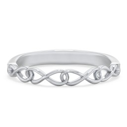 Intertwined Infinity Half Eternity Band