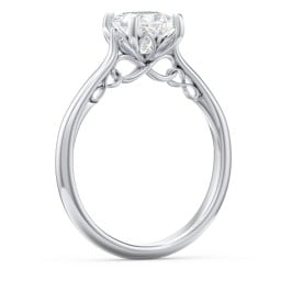 Diamond Solitaire Engagement Ring with Infinity Detail Bridge
