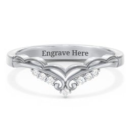 Vintage Tiara Band with Diamond Accents