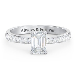 Engagement Ring with Graduated Side Stones