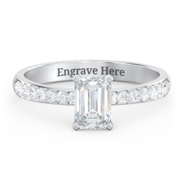 Engagement Ring with Graduated Side Stones
