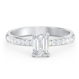 Engagement Ring with Graduated Side Stones