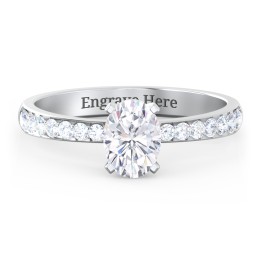 Engagement Ring with Graduated Side Stones