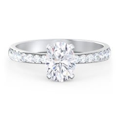 Engagement Ring with Graduated Side Stones