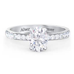 Engagement Ring with Graduated Side Stones