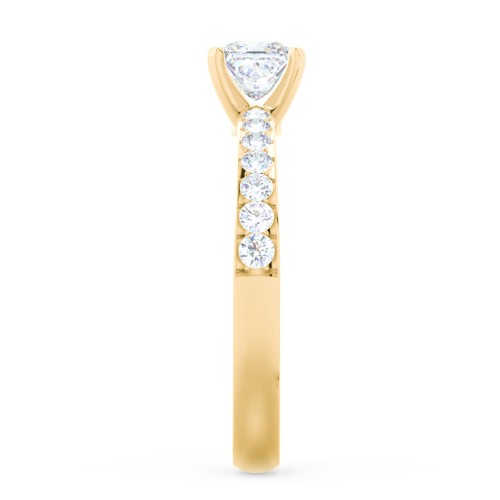 Engagement Ring with Graduated Side Stones