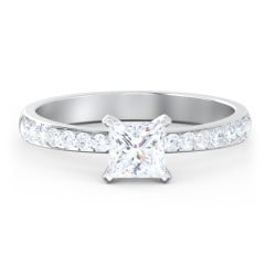 Engagement Ring with Graduated Side Stones
