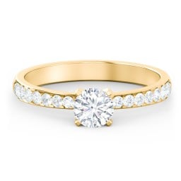 Engagement Ring with Graduated Side Stones