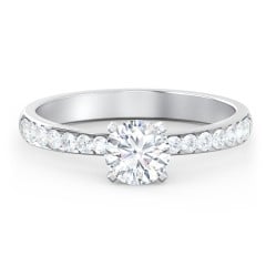 Engagement Ring with Graduated Side Stones