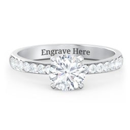 Engagement Ring with Graduated Side Stones