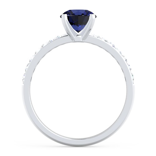 Engagement Ring with Graduated Side Stones