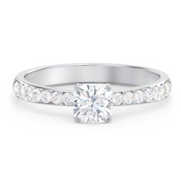 Engagement Ring with Graduated Side Stones