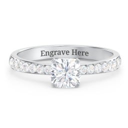 Engagement Ring with Graduated Side Stones