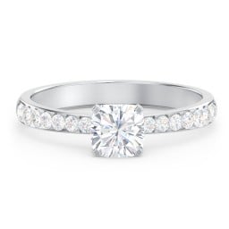 Engagement Ring with Graduated Side Stones