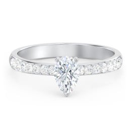 Engagement Ring with Graduated Side Stones