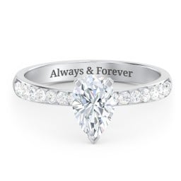 Engagement Ring with Graduated Side Stones