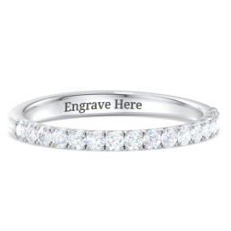 Micro-Pavé Half Eternity Diamond Band