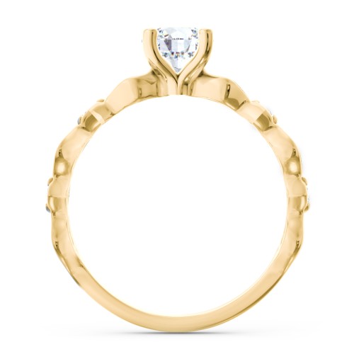 Modern Diamond Twisted Band Ring with Accents