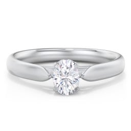 Classic Solitaire Engagement Ring with Cathedral Setting