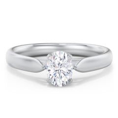 Classic Solitaire Engagement Ring with Cathedral Setting